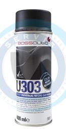U303 Univerzálny saténový lak čierny sprej 400 ml